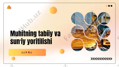 muhitning tabiiy va sunʼiy yoritilishi — PPTX