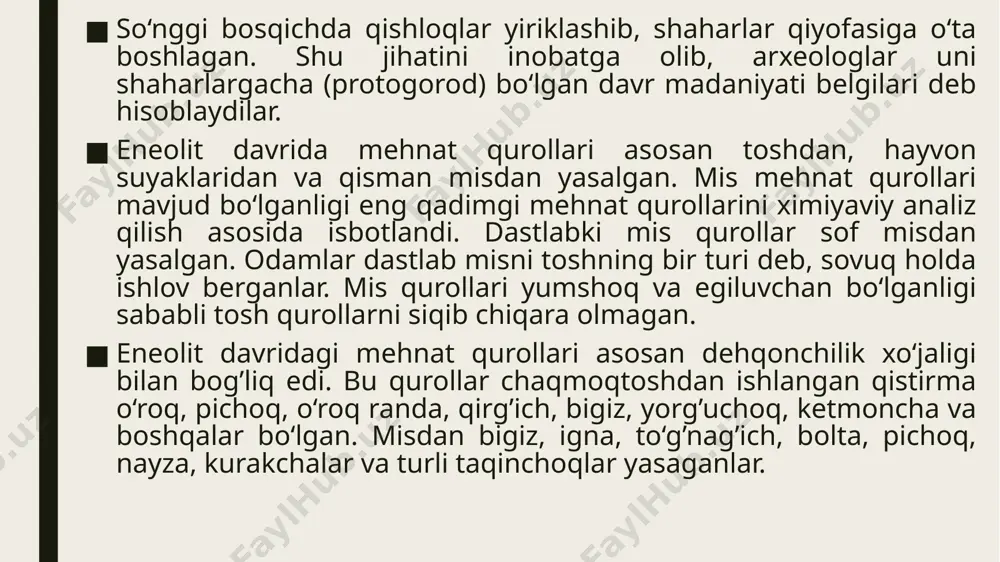 eneolit davri xususiyati va yodgorliklari - Page 5