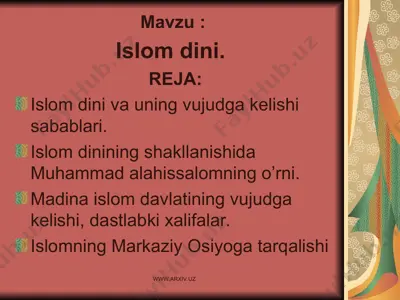 islom dini 2 — PPT