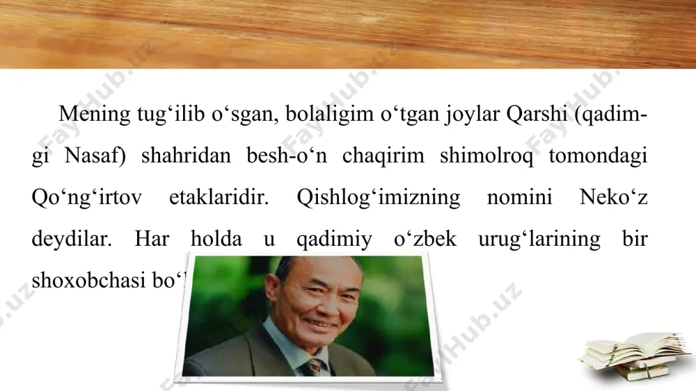 h uchun rosa kitob titardim. akam bo‘lsa, unga kelgan javobni o‘qiganimdan bexabar, men qayta yelimlab qo‘ygan konvertni ochib o‘qir, «nima yozibdi» deb so‘rasam, jahl bilan «ishing bo‘lmasin» deb xatni burda-burda qilib yirtib tashlar yo bo‘lmasa yoqib yuborardi... she’rlarim avval tuman, viloyat gaze- talarida bosilib turgan bo‘lsa-da, birin- chi marta respublika bolalar gazetasida «qushcha» degan she’rim bosilib chiq-qan. men she’rim chiqqan kun bu gaze-tani «to‘qimachilar saroyi» kinoteatri- ning «qizil burcha-gi»da ko‘rib qolganman. biroq ilk she’rim bosilib chiqqan o‘sha daqiqalar, uning quvonchi sira-sira esimdan chiqmaydi. balki bu ham adabiyotdagi birinchi muhabbat nash’asidir. mening deyarli har bir she’rim hayotdagi ma’lum bir voqea, hodisa bilan bog‘liq, jo‘n-roq qilib aytganda, har birining turtkisi bor. masalan, «ayol» degan she’rim urushdan qaytmagan amakilarimning bevalariga bag‘ishlangan. men ularning iztiroblarini ko‘rib, kuzatib ulg‘ayganman. yoxud «o‘zbekiston» qasidasining yozilishi-chi? vataning butun sovet ittifoqi, deb uqtirib turilgan bir paytda, o‘zbekiston nima bo‘ldi ekan, degan savol yuragimning tubida paydo bo‘lib, hoynahoy, «vatanim – …