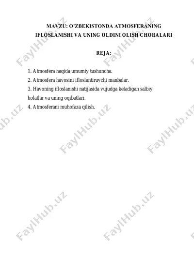 atmosfera haqida umumiy tushuncha — PDF