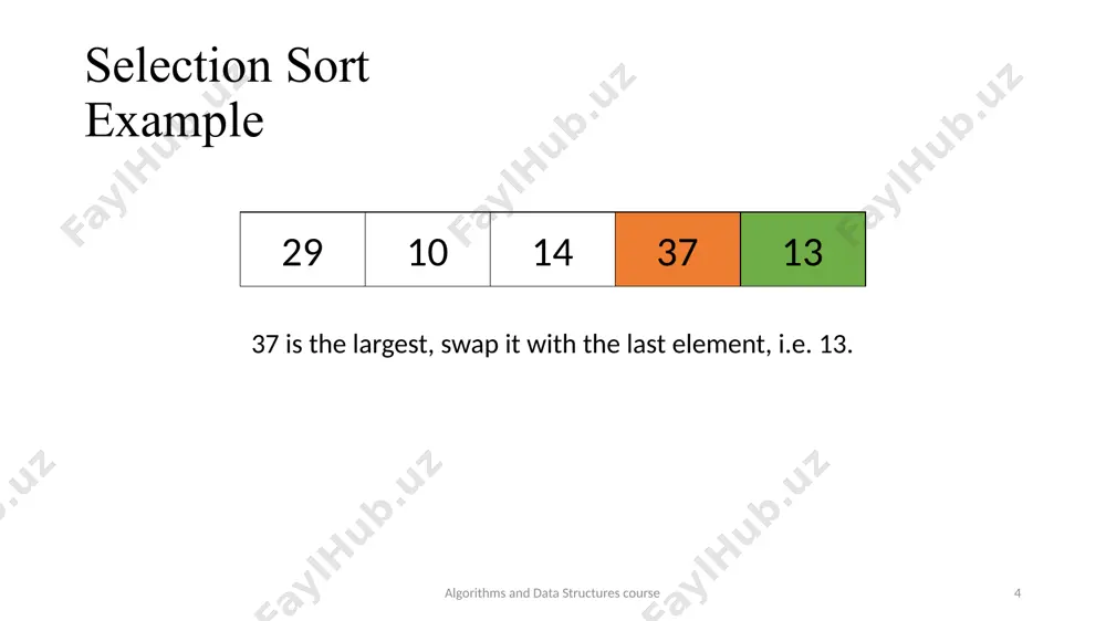 selection sort - Page 4