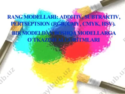 rang modellari - additiv, subtraktiv, pertseptsion (rgb, cmy, cmyk, hsv) — PPTX
