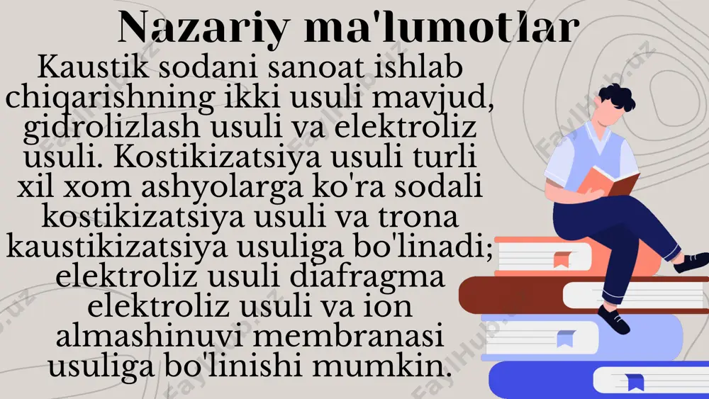 bitta kislorod atomi va bitta vodorod atomini ifodalaydi. xona haroratida oq, hidsiz qattiq modda sifatida ko'rinadi va suvda yaxshi eriydi. uning na2co3 plus ca(oh)2→2naoh plus caco3↓nahco3 plus ca(oh)2→naoh plus caco3↓ plus h2o diafragma elektr qayiq usuli kaltsiy va magniy, sulfat ionlarini olib tashlash uchun sodali suv, kaustik soda, bariy xlorid tozalangan preparatni qo'shadi. va boshqa aralashmalar, keyin yog'ingarchilikni tezlashtirish uchun tozalash idishiga natriy poliakrilat yoki kaustiklangan kepak qo'shing, neytrallash uchun qum filtrlashdan keyin xlorid kislota qo'shing, sho'r oldindan isitiladi va keyin elektrolizga yuboriladi va elektrolitlar oldindan isitiladi, bug'lanadi, tuzsizlantirish va sovutish qattiq kaustik soda mahsulotlarini olish uchun keyinchalik konsentratsiyalangan suyuq kaustik soda olish. tuzni eritish uchun tuzli loy yuvish suvi ishlatiladi. uning 2nacl plyus 2h2o [elektroliz] → 2naoh plyus cl2↑ plyus h2↑ ion almashinuvi membranasi usuli, dastlabki tuz tuzlangandan so'ng, sho'r suv an'anaviy usul bo'yicha tozalanadi va birlamchi sho'r suv mikrog'ovakli sinterlangan uglerod quvurli filtr orqali filtrlanadi. . ikkilamchi tozalash …
