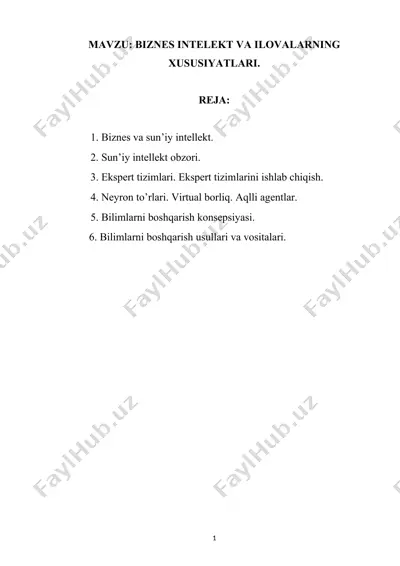 sun’iy intellekt va ilovalarning xususiyatlari — DOCX
