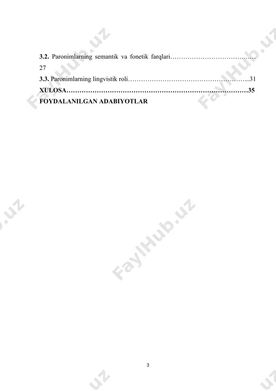 tirib chiqarishi mumkin. bu ikki turdagi so‘zlar — antonimlar va paronimlar — tilni yanada boyitadi, ifodali muloqotda muhim rol o‘ynaydi va fikrlarni aniq ifodalash imkoniyatini beradi. ular yordamida biror tushuncha yoki fikrning qarama-qarshi jihatlari aniqlanadi, bu esa muloqot jarayonini osonlashtiradi. antonimlar va paronimlar haqida chuqurroq tushuncha hosil qilish, tilni o‘rganish jarayonida juda muhimdir. ularning semantik va fonetik xususiyatlarini anglash, so‘z boyligini kengaytirishga va muloqotda yanada samarali bo‘lishga yordam beradi. shunday qilib, antonimlar va paronimlar — tilshunoslikda muhim o‘rin tutib, so‘zlarning shakl va ma’no munosabatlarini yanada chuqurroq tushunishga imkon yaratadi. kurs ishining maqsadi: so‘zlarning shakl va ma’no munosabatiga ko‘ra turlari, xususan antonimlar va paronimlar, tilshunoslikda muhim ahamiyatga ega. ushbu mavzuni o‘rganishning asosiy maqsadi so‘zlarning bir-biri bilan qanday munosabatda bo‘lishini, ularning ma’nolarini va talaffuzini chuqurroq tushunishga yordam berishdir. antonimlar, ya'ni bir-biriga qarama-qarshi ma’noga ega bo‘lgan so‘zlar, fikrlarni aniq va ravshan ifodalashda muhim vositadir. masalan, "yaxshi" va "yomon", "yuqori" va "past" kabi so‘zlar …