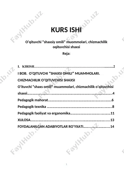 chizmachilik o‘qitish metodikasi — DOCX