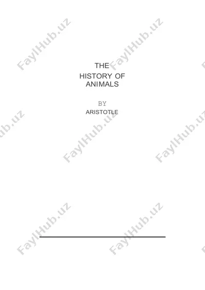 the history of animals — DOCX
