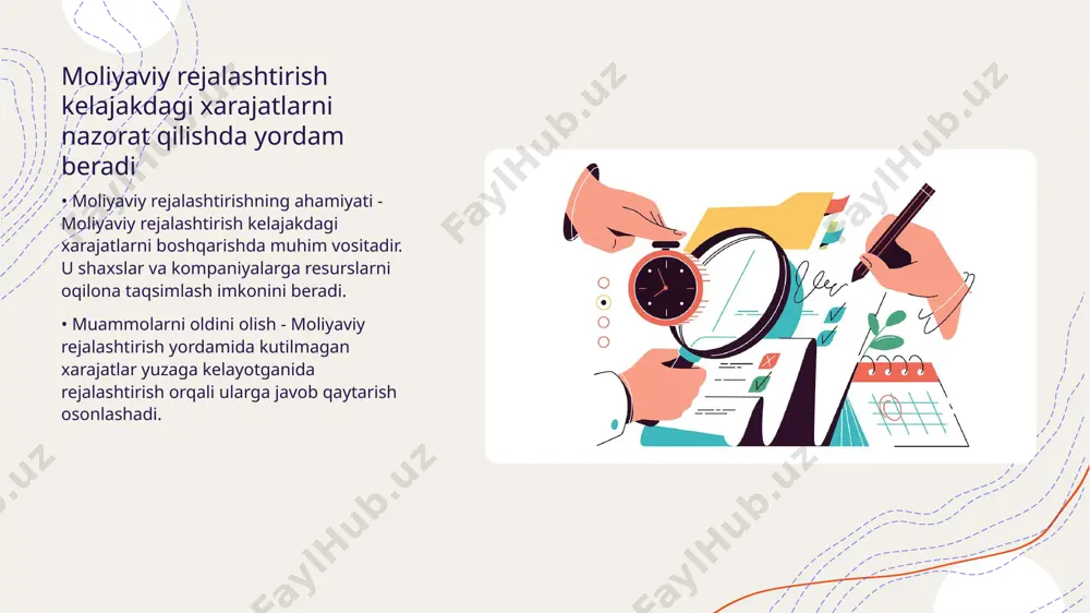 strategiyalarining mohiyati - soliq strategiyalari moliya tizimida muhim rol o'ynaydi. ular xarajatlarni kamaytirish va foyda olish imkoniyatlarini oshirishga yordam beradi. • o'zbekiston soliq siyosati - o'zbekistonda soliq siyosati iqtisodiy o'sishni rag'batlantirish uchun ishlab chiqilgan. u soliq to'lovchilarni qo'llab-quvvatlashga qaratilgan. • strategiyalarni amalga oshirish - soliq strategiyalarini samarali amalga oshirish moliyaviy rejalarni shakllantirishi mumkin. bu davrda rejalashtirish va prognozlash juda muhimdir. • moliya muvaffaqiyati - juda to'g'ri soliq strategiyalari moliyaviy muvaffaqiyatni ta'minlaydi. bu uzoq muddatda barqaror o'sishga yordam beradi. moliyaviy maqsadlarni belgilash muvaffaqiyatli rejalashtirish uchun zarur • maliyalash muhimligi - moliyaviy maqsadlarni belgilash rejalashtirish jarayonida asosiy ahamiyatga ega. bu, moliyaviy jarayonlarni to'g'ri ko'rsatishga yordam beradi. • aniq maqsadlar - aniq va o'lchanadigan maqsadlar belgilash, resurslarni baholashda va yo'nalishni belgilashda zarur. misol uchun, aniq bir summani muayyan muddatda to'plash. moliyaviy tahlil qarorlar qabul qilishda yordam beradi • moliyaviy tahlilning ahamiyati - moliyaviy tahlil korxonaning moliyaviy holatini aniqlashda muhim ahamiyatga ega. bu jarayon …