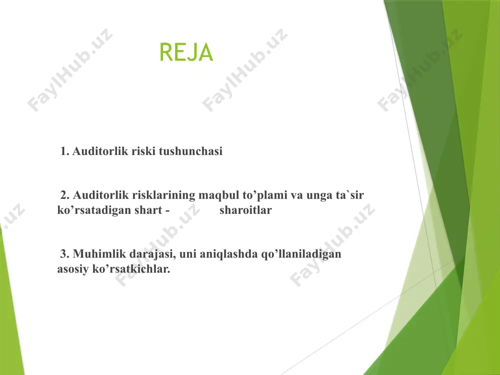 auditorlik riski tushunchasi - Page 2