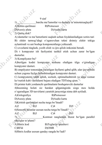 kompyuter texnologiyalari — DOCX