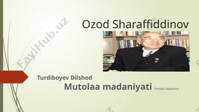 ozod sharaffiddinov — PPTX