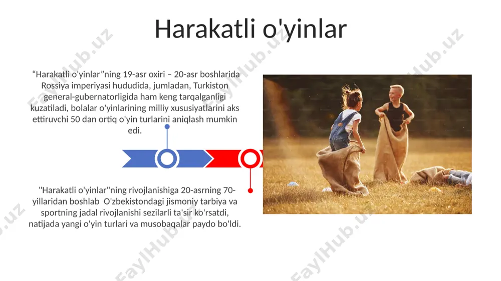 hma shtatlaridagi rivojlanishi, bolalarni atrof-muhitga moslashtirishga qaratilgan 5 ta asosiy dastur orqali, tabiiy muhit bilan o'zaro munosabatlarni kuchaytirishga yordam berdi. sensorli o'yinlar qadimgi o'yinlar va an'analar markaziy osiyoda, 10-15 asrlarda, bolalar orasida "orqaga qarab yugurish" deb nomlangan, tezlik va chaqqonlikni talab qilgan oddiy, ammo qiziqarli o'yinlar keng tarqalgan edi. qadimgi yunonistonda, miloddan avvalgi 5-asrda, "kottabos" deb nomlangan o'yin mashhur bo'lib, aniqlik va mahoratni talab qilgan va toshlarni ma'lum idishga tashlashdan iborat edi. tabiatni o'rganishga oid o'yinlar 19-asr oxiri, 20-asr boshlarida yevropada, xususan germaniyada, bolalarni tabiat bilan tanishtirishga qaratilgan "tabiatshunoslik o'yinlari" keng tarqalgan bo'lib, o'quv dasturlariga 10 dan ortiq yangi o'yinlar kiritilgan. o'zbekistonda 70-yillarda "yosh tabiatshunos" to'garaklari faoliyat ko'rsatib, 5 yoshdan 14 yoshgacha bo'lgan bolalarga qiziqarli tabiatshunoslik o'yinlari orqali o'simliklar va hayvonot dunyosi haqida bilimlar bergan. zamonaviy tabiatga oid o'yinlar "virtual tabiat safari" – 3d texnologiyalaridan foydalangan holda, jahonning turli burchaklaridagi 15 ta noyob joylarni o'rganish imkonini beruvchi, 7 yoshdan yuqori …