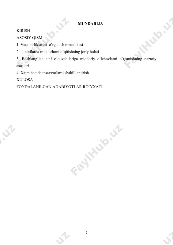 uchun qo‘llanmalar (m.i. mopo, a.m. pishkalo, l.sh.levenberg, n.u.bikbayeva) va o‘quvchilar uchun, tajriba-sinov qo‘llanmalari (m.ahmedov, n.abduraxmonova, r.ibragimov, y.m. kolyagin, p.m. erdniyev) mualliflari mashqlar to‘plami (o‘quv materiallari) orqali boshlang‘ich maktab o‘quvchilarining bilish faoliyatini shakllantirish mumkinligiga to‘xtalib o‘tishgan. didaktika va ta’lim metodikasiga bag‘ishlangan ishlarda (p.m.erdniyev, n.u.bikbayeva, l.sh. levenberg, r.a. mavlonova, k.qosimova va boshqalar) bu muammo umumiy holatda ko‘zda tutiladi, biroq maxsus tadqiqot predmeti sifatida ajratib olinmagan. shuningdek, boshlang‘ich sinflarda miqdoriy masalalar yechishni tashkil etish vositasi sifatida ta’lim texnologiyasi, mustaqil ishlash, o‘yin elementlaridan foydalanish yetarli darajada o‘rganilmagan. boshlang‘ich ta’lim nazariyasida kichik yoshdagi o‘quvchilarning mustaqil bilish faoliyatining mohiyati va uni tashkil etish uslubiyati masalalar yechish texnologiyasining ilmiy asoslangani bilan birga “boshlang‘ich sinflarda matematika o‘qitish metodikasi”ni ma’lum darajada takomillashtirib borish, bitiruv malakaviy ishimizning mavzusini “ 4- sinflarda miqdorlarni o’qitish metodikasi ” deb nomladik. mavzuning mazmun-mohiyati shundaki, o'quvchilar ongida miqdorlar tushunchasini tarkib toptirish va miqdorlarni o'lchash ko'nikma va malakalarini hosil qilish yo`llarini tahlil qilishdir. kurs ishning predmeti …