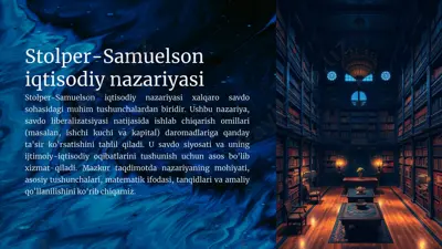 stolper-samuelson iqtisodiy nazariyasi — PPTX