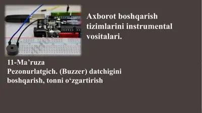 piezo bilantanishish datchigi (piezo balancing sensor) — PPTX