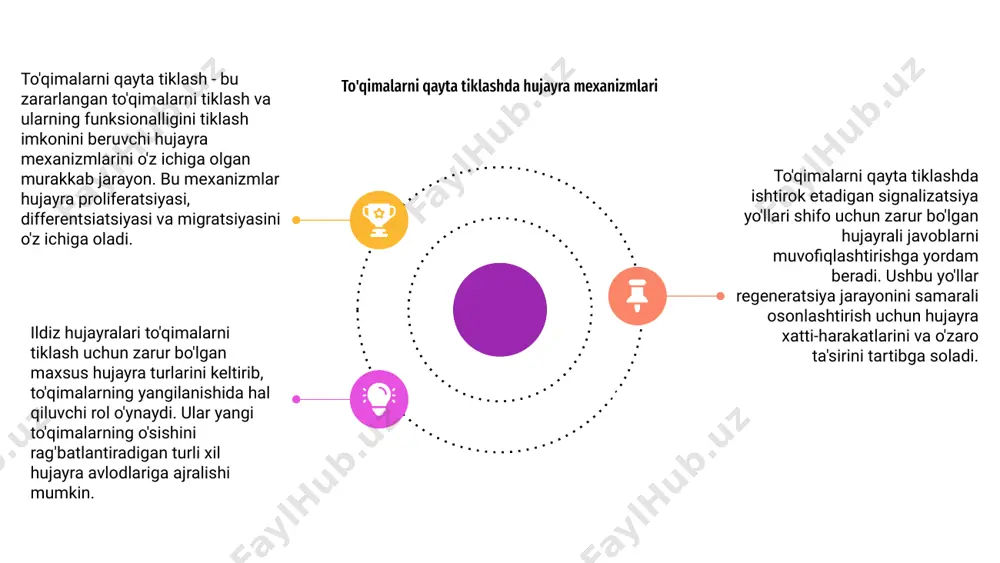 plantatsiya qilish va regenerativ tibbiyotni o'z ichiga olgan klinik sohalarning keng doirasini o'z ichiga oladi. tadqiqotchilar bemorning natijalarini yaxshilash uchun to'qimalarning yangilanishini yaxshilash uchun yangi yondashuvlarni o'rganishda davom etmoqdalar. to'qimalarni tiklashning terapevtik qo'llanilishi to'qimalarni qayta tiklashning genetik jihatlari to'qimalarning yangilanishi - bu hujayralarning qayta tashkil etilishi va zararlangan to'qimalarni tiklash uchun ko'payishida hal qiluvchi rol o'ynaydigan genetik jihatlarni o'z ichiga olgan murakkab jarayon. genetik mexanizmlar ildiz hujayralarining faollashishini va ularning muayyan hujayra turlariga differensiatsiyasini nazorat qiladi, regeneratsiya jarayonini muvofiqlashtirilgan tarzda boshqaradi. to'qimalarning yangilanishining genetik asoslarini tushunish turli xil tibbiy sharoitlarda regenerativ qobiliyatlarni oshirish uchun maqsadli terapiya va aralashuvlarni ishlab chiqishga olib kelishi mumkin. to'qimalarni qayta tiklash bo'yicha klinik sinovlar to'qimalarni qayta tiklash, eng zamonaviy soha, turli mexanizmlar orqali shikastlangan to'qimalarni tiklashga qaratilgan. klinik sinovlar tadqiqotni ilgari surish va ushbu regenerativ usullarning samaradorligini tasdiqlashda hal qiluvchi rol o'ynaydi. ular shifo berish va to'qimalar funktsiyasini tiklash uchun ildiz hujayralari terapiyasi va to'qima …
