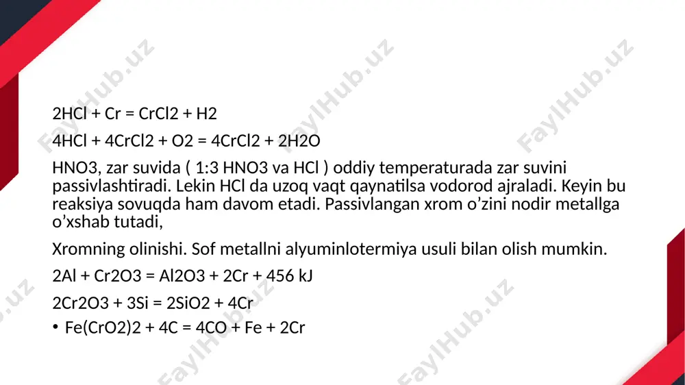 xrom, uning birikmalari va xossalari - Page 5