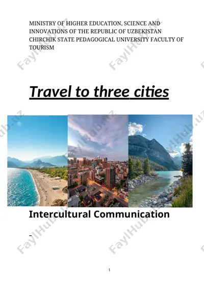 travel to three cities — DOCX