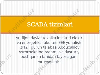 scada tizimlari — PPTX