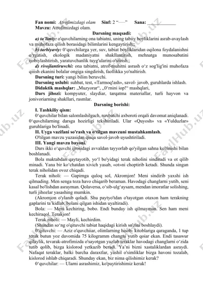 atrofimizdagi olam — DOCX