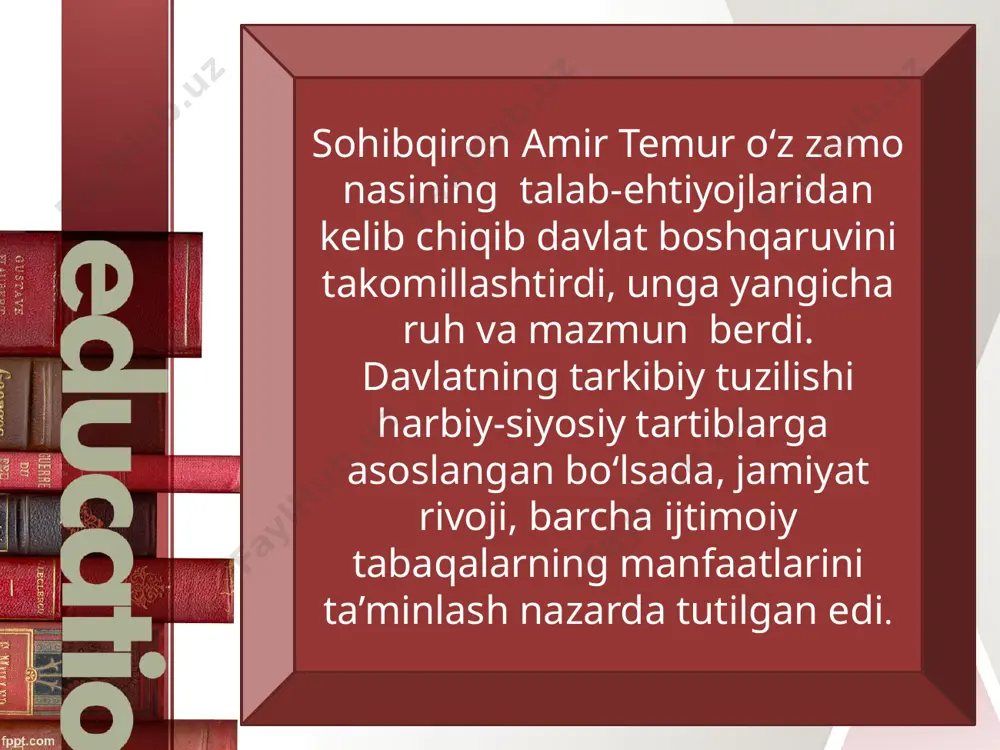 amir temur saltanatida davlat boshqaruv tizimi va harbiy tizim - Page 4