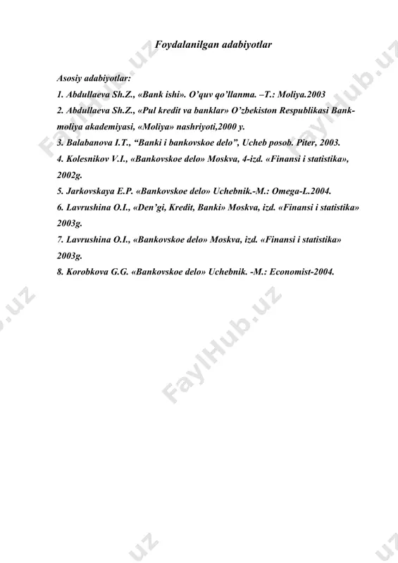 tijorat banklarining likvidlik ko’rsatkichlari - Page 5