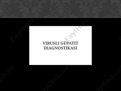 virusli gepatit diagnostikasi — PPTX