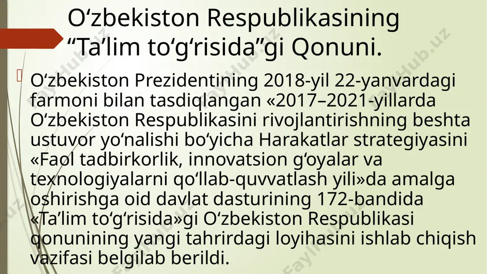 o‘zbekiston respublikasida ta’lim izimini rivojlantirishning konseptual asoslari - Page 5
