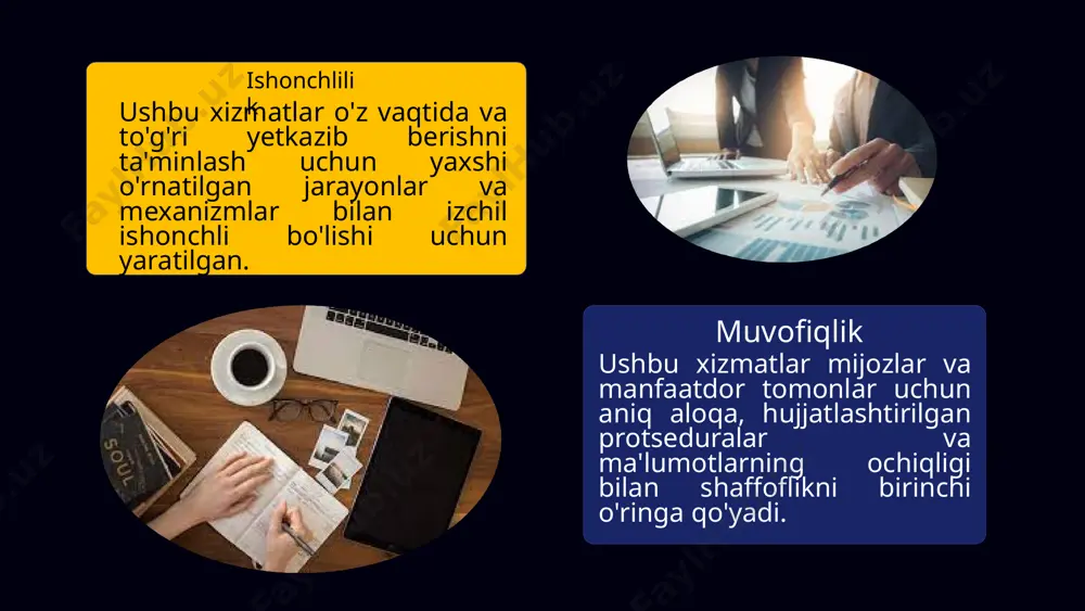 korporativ boshqaruv asoslari. - t.: akademiya, 2006.- 47b.; berkinov b.b. korporativnoye upravleniye: seli i zadachi /narodnoye slovo 15.05. 2004 g. rasulov n. m. korporativ boshqaruvning iqtisodiy mexanizmlarini takomillashtirish negizida korxonalar rivojlanish samaradorligini oshirish (o‘zbekiston respublikasi sanoat korxonalari materiallari misolida).08.00.13- “menejment va marketing” ixtisosligi. i.f.n. ilmiy darajasini olish uchun yozilgan diss. - t., 2010. - 161 b. saidov m.s. tabiiy monopoliyalar sohalarida menejmentning zamonaviy usullarini joriy etish masalalari (“o‘zbekenergo” davlat aksiyadorlik kompaniyasi misolida). ixtisoslik: 08.00.13 - “menejment va marketing”. i.f.n. ilmiy darajasini olish uchun yozilgan diss. - t., 2009. - 176 b xashimov a.a. korporativ boshkaruv shaklidagi tuzilmalarni rivojlantirish istiqbollari. - t.: fan, 2003. - 111 e`tiboringiz uchun rahmat! image1.png image2.png image3.png image4.png image5.jpeg image6.png image7.png image8.jpeg image9.png image10.png image11.png image12.png image13.png image14.png image15.png image16.png image17.png image18.png image19.png image20.png image21.png image22.png image23.png image24.png image25.png image26.png image27.png image28.png image29.png image30.png image31.png