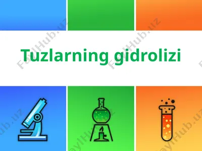 tuzlarning gidrolizi — PPTX