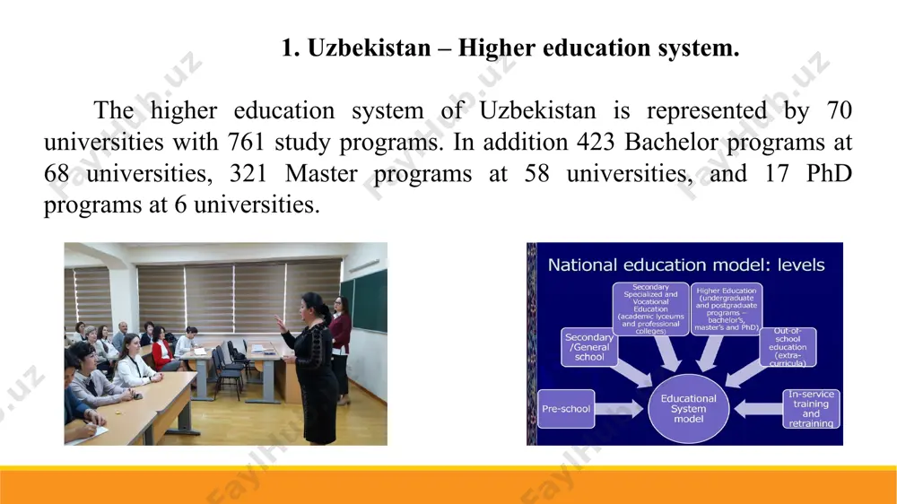 3.2. the higher education in uzbekistan. taqdimot 12 bet - Page 3