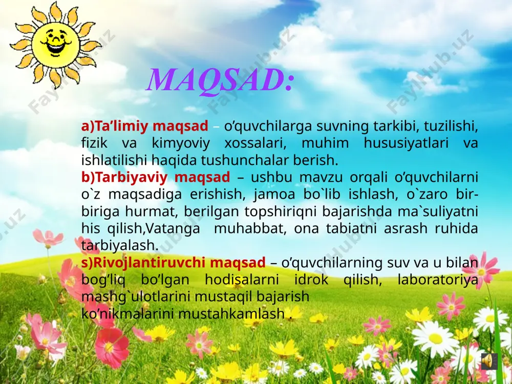 "suv-murakkab modda. suvning fizik va kimyoviy xossalari" - Page 5