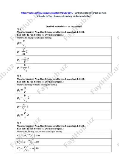 qurilish materiallari va buyumlari — DOCX
