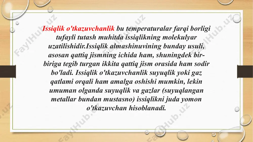 issiqlik o'tkazuvchanlik hodisasi - Page 4