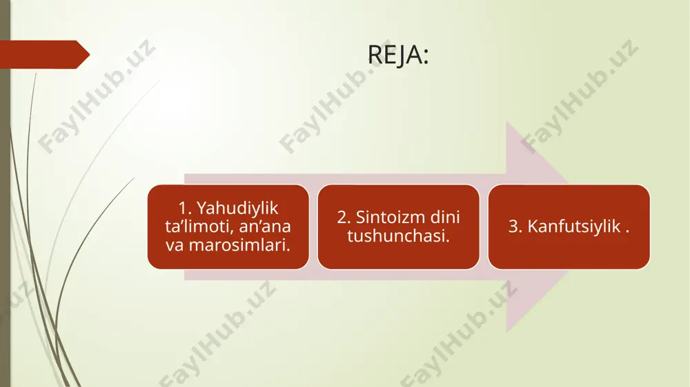 poyabzal kiymaydilar. bundan tashqari, ularni yuvish mumkin emas. bu davrda ular sinagogada ibodat qilib, gunohlariga kafforat qilishadi. bunday kun tugaganidan darak - qo'chqor shoxidan yasalgan shofarning ovozi. to'y marosimi yahudiylarning nikoh an'analari va urf-odatlari tarixga chuqur kirib boradi. dastlab, to'y faqat kuyovlarni kelinlar bilan bog'lagan sovchi tufayli bo'lib o'tadi, deb qabul qilindi. bugun siz buni tez-tez uchratmaysiz, faqat ultra-pravoslav yahudiylar bu usuldan foydalanadilar. sintoizm (yaponcha sinto – xudolar yoʻli) – yaponiyada keng tarqalgan milliy din. xviii asrda sintoizmni buddizmdan farqlash uchun “sinto” atamasi qoʻllanilgan. u buddizmdan koʻplab marosim va tasavvurlarni meros qilib olgan. sintoizm 1868-yilda rasman davlat dini deb eʼlon qilinadi va u 1945-yilgacha shunday maqomga ega boʻladi. sintoizm asosini juda koʻp ruhlarga sigʻinish tashkil etadi. sintoizmga koʻra, ilohiyot bilan odamlar oʻrtasidagi munosabatlar amaterasuning (quyosh maʼbudasi) avlodi va uning yerdagi vakili – imperator (mikado) orqali amalga oshadi. mikado barcha yaponlarning yaratuvchisi – otasi hisoblanadi va u ilohiylashtiriladi. yaponiya ii jahon …