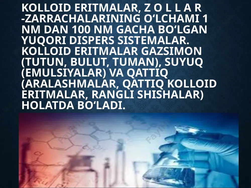 kolloid birikmalarning molekulyar-kinetik va spetsefik xossalari - Page 4