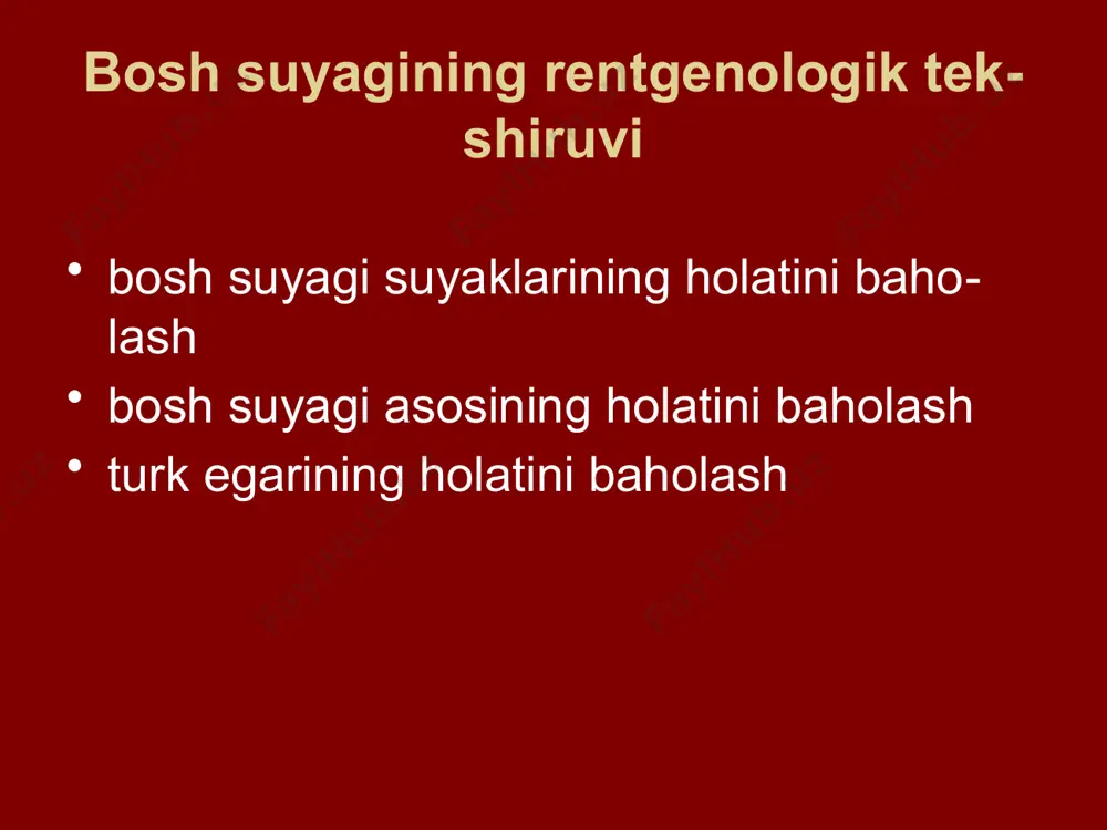 . diffuziyali tasvirlar (dwi) - birinchi bir necha soat ichida insultni tashxislash uchun sezgirroq, zararlangan hudud giperintensiv signal beradi. mr angiografiya - tomirning tiqilib qolishi yoki ta'sirlangan tomirda qon oqimining pasayishi aniqlanadi. gemorragik insult (miya qon ketishi) tomir (odatda arteriya) yorilib, miyaga qon oqib tushganda paydo bo'ladi ko'pincha gemorragik insult arterial gipertenziya, ateroskleroz va anevrizmalar bilan bog'liq. qon tomirlarining kamdan-kam sabablari travma, shishishni o'z ichiga oladi kompyuter tomografiyasi. gemorragik insult kt intraserebral qon ketishini tashxislashda tanlov usuli hisoblanadi birinchi soatlardan 4-7 kungacha kt da giperdens zona aniqlanadi, u 1-4 xaftada izodensga aylanadi, keyin 2 haftadan keyin gipodenziyaga aylanadi. magnit-rezonans tomografiya gemorragik insult birinchi 24-72 soat ichida - t1vi bo'yicha - past intensiv - t2vi bo'yicha - gipointensiv signal 4-7 kun davomida - t1vi bo'yicha - giperintensiv - t2vi bo'yicha - gipointensiv signal 1-4 haftada - t1vi bo'yicha - giperintensiv - t2vi bo'yicha - giperintensiv signal 2 haftadan so `ng - …