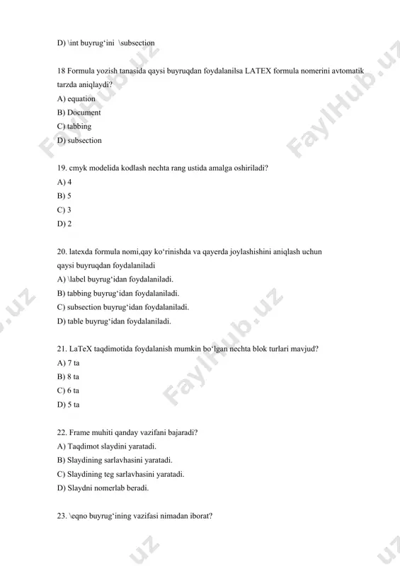 latexda sodda savollar - Page 4