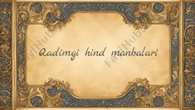 qadimgi hind manbalari — PPTX
