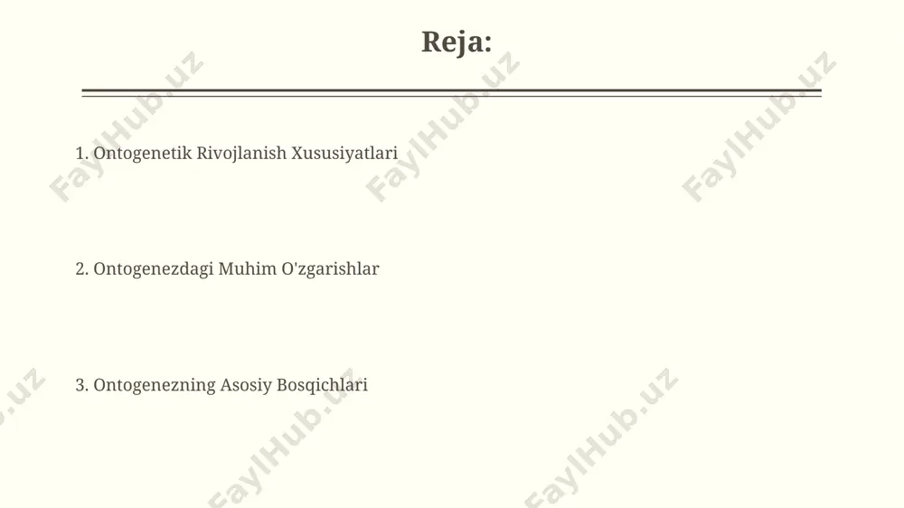 ktsiyalarining yomonlashuviga olib keladi; 60 yoshdan keyin esa bu jarayon tezlashadi. qorish jarayonining 3 bosqichi (embrional, fetus va neonatal) har xil o‘sish sur’atlari va organlarning rivojlanish xususiyatlari bilan ajralib turadi, masalan, miya hajmi tug‘ilishga yaqin 350 grammga yetadi. postnatal rivojlanish tugʻilishdan keyingi rivojlanish davrida, taxminan 1 yoshga toʻlguncha, bolaning miyasi tez sur’atlar bilan oʻsib, neyronlar orasidagi sinaptik aloqalar soni 1000 milliarddan oshadi. bolalarda 3 yoshga kelib, gross-motor koʻnikmalari, masalan, yugurish va sakrash, yaqqol namoyon boʻladi, bu esa neyromuskulyar rivojlanishning muhim bosqichini aks ettiradi. voyaga yetish davri voyaga yetish davrida, 12-18 yosh oraligʻida, miya hajmining taxminan 95% ga yetishi kuzatiladi, bu esa murakkab kognitiv funksiyalarni rivojlanishiga asos boʻladi. oʻsmirlik davrida (13-19 yosh), gormonlar darajasining keskin oʻzgarishi, jismoniy oʻsishning tezlashuvi va jinsiy yetilishning boshlanishi bilan tavsiflanadi. embrional rivojlanish embrional rivojlanish davrida teratogenlar taʼsiri natijasida taxminan 3-8 haftalarda tugʻma nuqsonlar xavfi yuqori boʻladi. inson embrioni 8 haftaga yetganda, taxminan 3 sm ga yetishi …