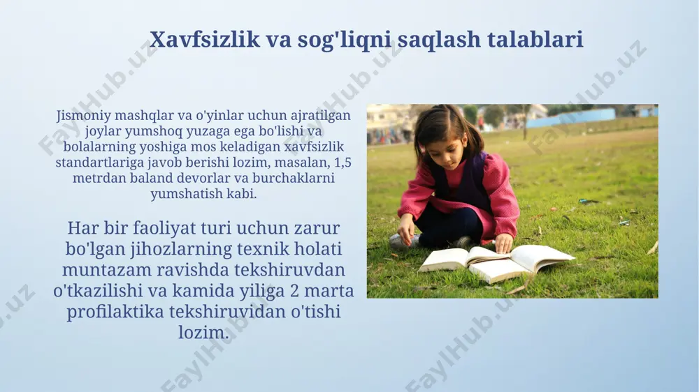 bolalar faoliyatini tashkil etishga qo’yiladigan talablar - Page 5