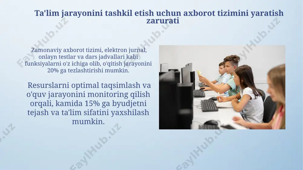 o'quv jarayonini tashkil etishning axborot tizimi - Page 4
