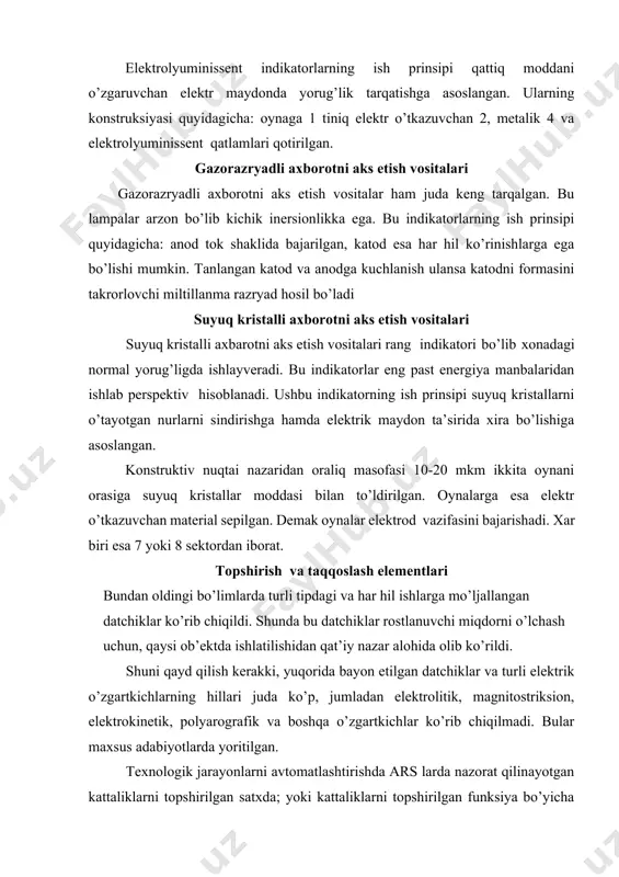 diskret topshiruvchi qurilmalarga ajraladi. diskretlik vaqt bo’yicha xam, ishlab chiqiladigan signalning qiymati bo’yicha ham bo’lishi mumkin. raqamli topshiruvchi qurilmalar diskretli signallar ishlab chiqaradi. bundan tashqari, topshiruvchi qurilmalar ishlab chiqiladigan signallar energiyasining turiga qarab ham farqlanadi. elektrik, pnevmatik, gidravlik va mexanikaviy (kuchishlar yoki kuch tarzida) signallar ishlab chiqaruvchi topshiruvchi qurilmalar ishlatilmoqda. rostlagich tomonidan realizatsiya qilinishi lozim bo’lgan programma yoki topshirilgan funksional bog’lanish turlicha olinishi mumkin. masalan, uzluksiz ishlaydigan topshiruvchi qurilmalarda ko’pincha qulachoqli mexanizmlar (bikr va rostlanuvchi), funksional potensiometrlar, qog’ozga yozilgan diagramma va richagli mexanizmlar ishlatiladi. diskret ishlaydigan topshiruvchi qurilmalarda programma elitgich sifatida ko’p zanjirli almashlab ulagichlar, perfokartalar, magnitli plyonkalar, kino plyonkalar va hokazolar ishlatilmoqda. barcha tipdagi topshiruvchi qurilmalarni ko’rib chiqish qiyin. misol tariqasida qator elektrik programma tashigichlarini va funksional bog’lanishlarni ko’rib chiqamiz. 5.2-rasmda turli funksional o’zgartkichlar ko’rsatilgan. 5.2-rasm. nol-indikatorli taqqoslash elementining sxemalari va xarakteristikalari amalda yassi karkasli profilli potensiometrlar va seksiyalari bo’yicha shuntlangan potensiometrlar keng ko’lamda ishlatilmoqda. seksiyalari bo’yicha shuntlangan potensiometrlarda …