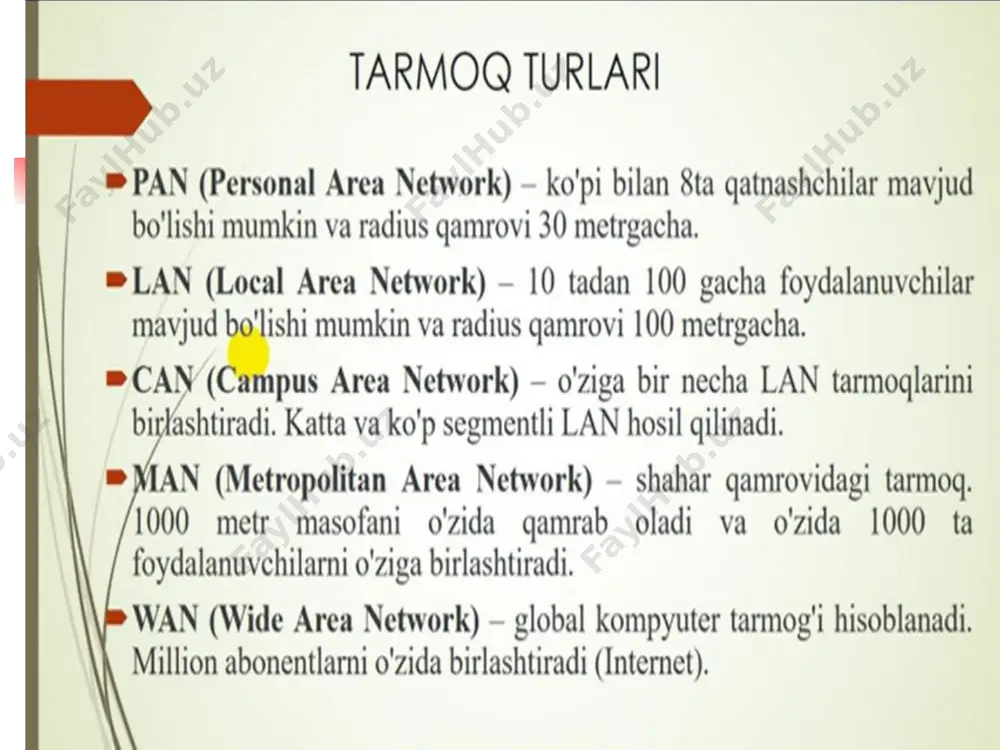 zamonaviy kompyuter tarmog‘ning umumlashgan strukturasi va uning xususiyatlari - Page 4