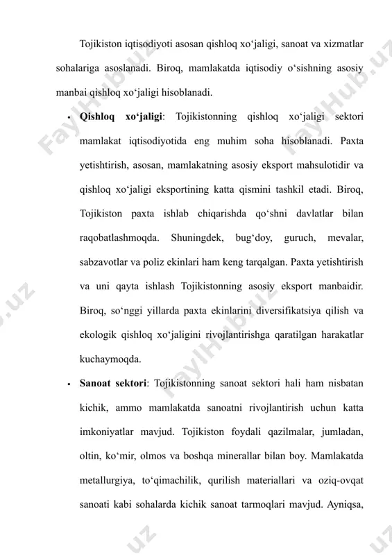 tojikiston iqtisodiyoti - Page 5