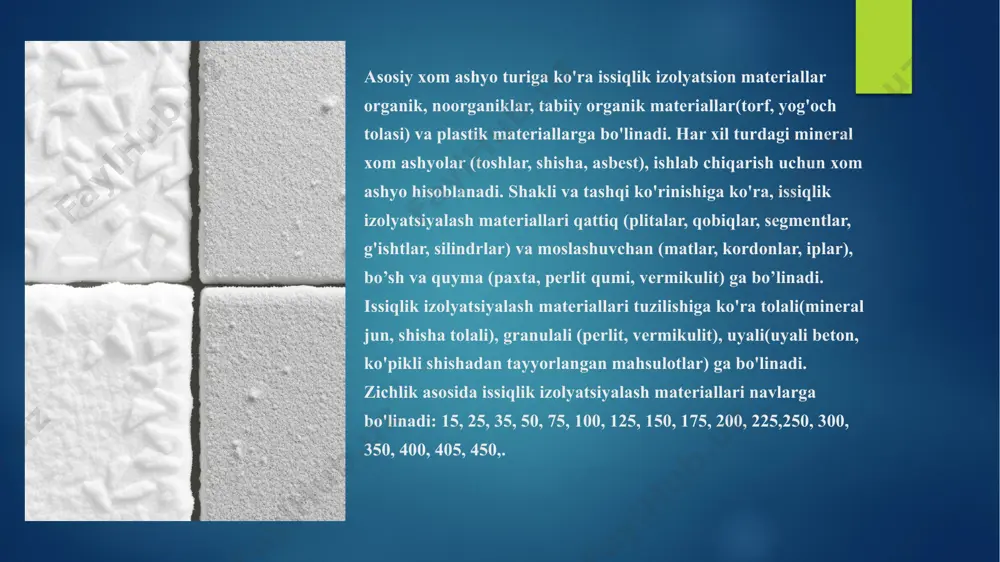 issiqlik izolyatsiyasi materiallari - Page 5