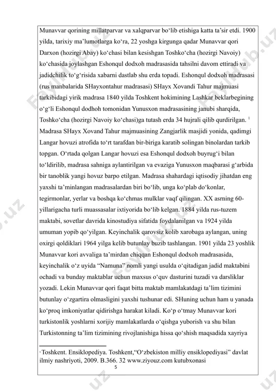 hahrida tanpsil topgan turkiston muxtoriyatini qo‘llab-quvvatlagan. 1918 yilda u sovetlar hukumati davrida xalq dorilfununi kengashining raisi, turkiston maorif xalq komissarligi turk shu’basining ish yurituvchisi, toshkent shahar maorif noziri vazifasini bajaradi. 1920-1928 yillarda munavvar qori ijtimoiy-pedagogik faoliyat buxoro xalq sovet respublikasi maorif nozirligi vaqf bo‘limi boshlig‘i (1920-1921 yy.), toshkent shahar ijtimoiy tarbiya bo‘limi mudiri (1921 y.), akademmarkaz raisi(1922 y.), navoiy nomidagi maktab, narimonov nomidagi ped.texnikumi, ayollar pedagogika institutida muallim, samarkand shahri muzeyida ilmiy xodim, uzbekiston osori atiqalarni saqlash qo‘mitasining toshkent-farg‘ona bo‘limida mas’ul kotib (1927-1928 yy.). umr bo‘yi o‘z vatanini mustaqil ko‘rishni istagan munavvar qori 1929 yil 6 noyabrda qamoqqa olinib, moskva shahridagi butirka qamoqxonasida 1931 yil 23 aprel kuni qatl qilingan va vagankova qabristoniga dafn etilgan. xalq ozodligi va vatan taraqqiyoti yo‘lida 35 yil davomida izchil kurash olib borgan munavvar qori 53 yiplik qisqa umri ichida nafakat islohotchi, yozuvchi, jamoat va siyosat arbobi balki xalq ozodligi yo‘lida o‘z jonini fido qilgan …