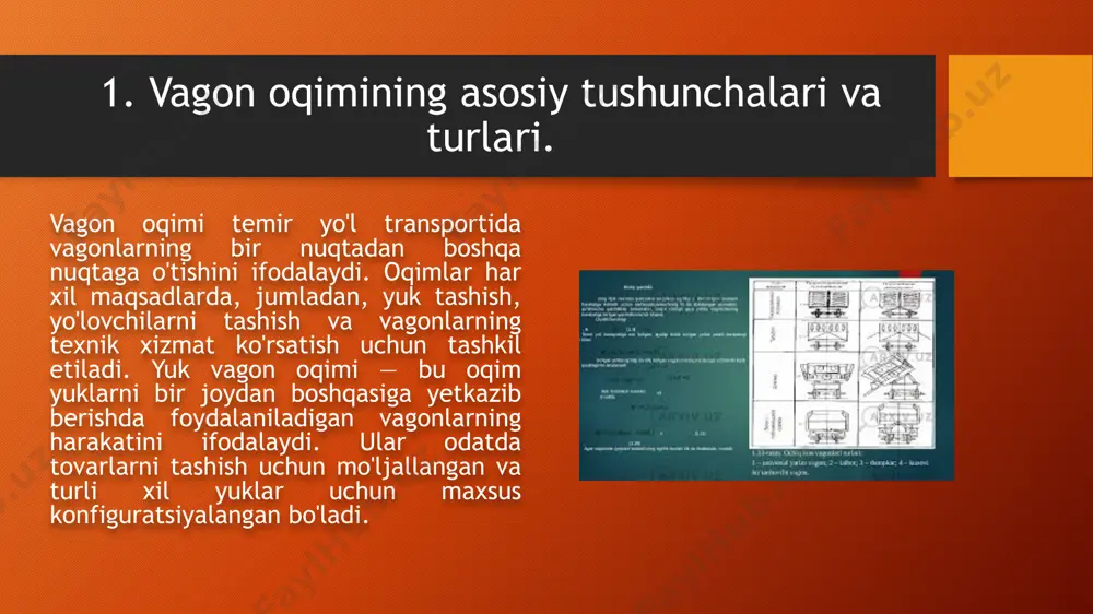 un zarur choralarni ko'radi. vagon oqimlarini rejalashtirish va tashkil etish jarayoni temir yo'l tizimining samarali ishlashini ta'minlash uchun muhim bosqichlardan iborat. bu jarayonning asosiy maqsadi vagonlarning optimal taqsimlanishini, samarali harakatini va xavfsizligini ta'minlashdan iborat. vagon oqimlarini rejalashtirish jarayonining asosiy bosqichlarini batafsil ko'rib chiqamiz. birinci bosqichda, maqsadli vagon oqimlarini aniqlash va rejalashtirish jarayoni boshlanadi. bu bosqichda vagon oqimlarining maqsadlari belgilab olinadi, ya'ni vagonlar qayerga, qanday maqsad bilan va qaysi vaqtda jo'natilishi kerakligini aniqlash lozim. bu uchun turli ma'lumotlar yig'iladi: yuk turlari, yo'lovchilar soni, harakat jadvali, va boshqa tegishli omillar hisobga olinadi. shu bilan birga, vagon oqimining turli tarmoqlari (yuk, yo'lovchi, bo'sh vagonlar, texnik xizmatlar) o'rtasidagi muvofiqlikni ham rejalashtirish muhim. 3. vagon oqimlarining samaradorligini oshirish usullari. vagon oqimlarining samaradorligini oshirish uchun bir qancha usullar mavjud. birinchidan, vagonlarni avtomatik boshqarish tizimlari orqali harakatni optimallashtirish mumkin. bu tizimlar yordamida harakatni avtomatlashtirish va muvofiqlashtirish, vagon oqimlarini samarali boshqarishga yordam beradi. bundan tashqari, vagonlar va yuklar …