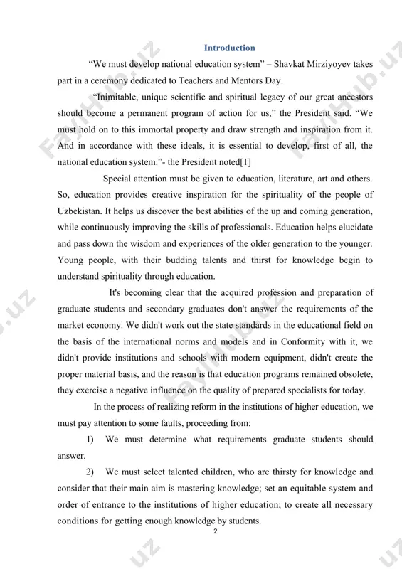 ome faults, proceeding from: 1) we must determine what requirements graduate students should answer. 2) we must select talented children, who are thirsty for knowledge and consider that their main aim is mastering knowledge; set an equitable system and order of entrance to the institutions of higher education; to create all necessary conditions for getting enough knowledge by students. 3) it is necessary to determine what professions are most important to prepare for in higher education institutions. specifically, it should be determined which of the 90-100 acquired professions we need most of all, and which of them we need less and also new professions according to the new times. the aim of our course paper is to give theoretical argumentation for organizing grammar and accuracy in language teaching and give practical recommendations. in accordance with the main aim it was necessary to solve following problems: 1. research materials by given …